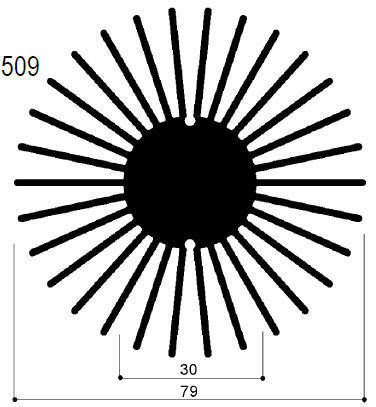 item code FM509: Aluminum heat sinks in bars